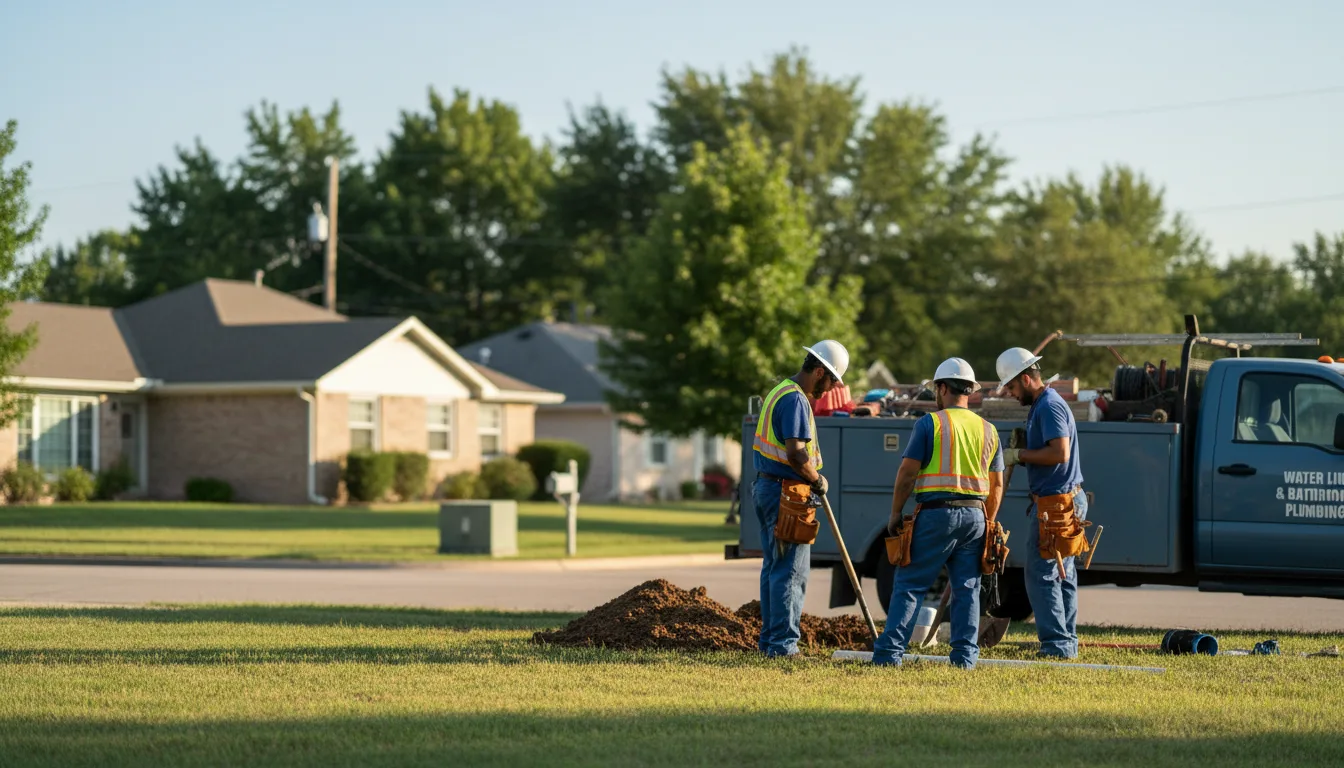 Residential water line and bathroom plumbing service in Owens Cross Roads, AL